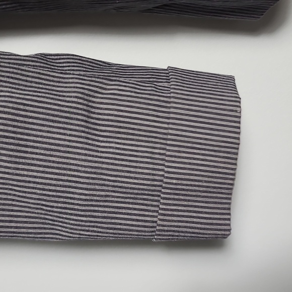 LES COPAINS Striped Blazer Snap Button Closure Jacket in Gray Size 42 - Picture 9 of 16